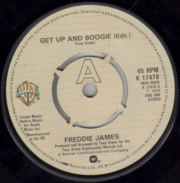 Freddie James : Get Up And Boogie (Edit.) (7", Single, Kno)