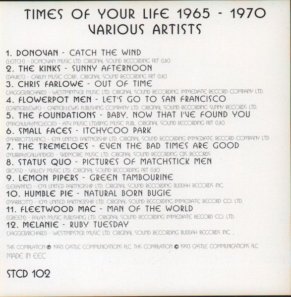 Various : Times Of Your Life 1965-1970 Vol 2 (CD, Comp)