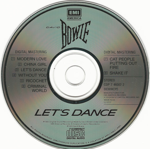David Bowie : Let's Dance (CD, Album, RE)