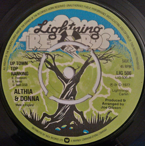 Althia & Donna* / Mighty Two* : Up Town Top Ranking / Calico Suit (7", Single, RP, Pus)