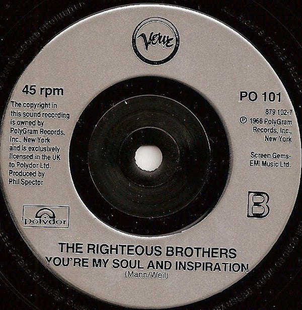 The Righteous Brothers : Unchained Melody (7", Single, Inj)