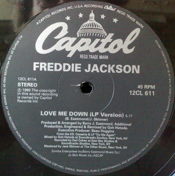 Freddie Jackson : Love Me Down (12", Single)