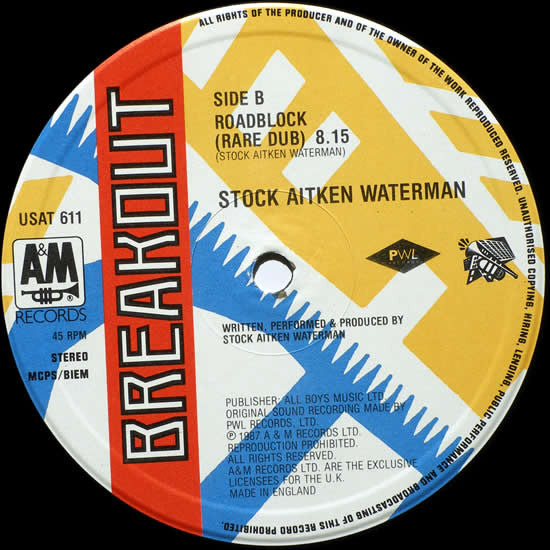 Stock Aitken Waterman* : Roadblock (12")