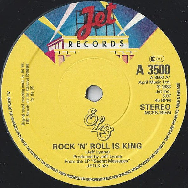 Electric Light Orchestra : Rock 'n' Roll Is King (7", Single, Pap)