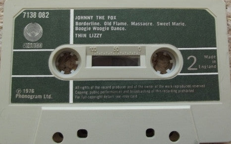 Thin Lizzy : Johnny The Fox (Cass, Album)