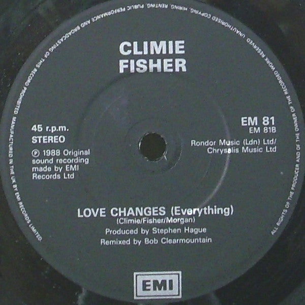 Climie Fisher : Love Like A River (7", Single, Bla)