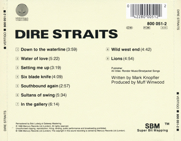 Dire Straits : Dire Straits (CD, Album, RE, RM, RP, EDC)