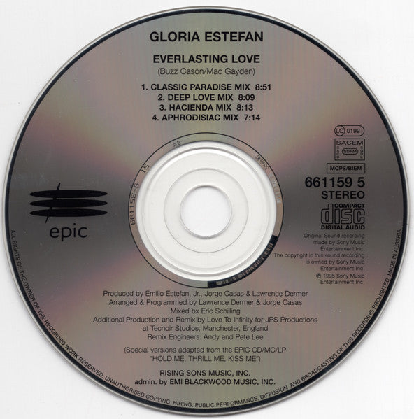 Gloria Estefan : Everlasting Love (CD, Single)