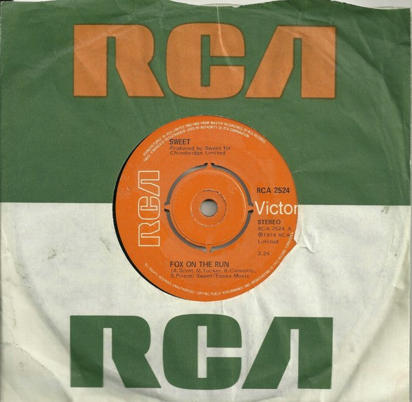 The Sweet : Fox On The Run (7", Single, Kno)