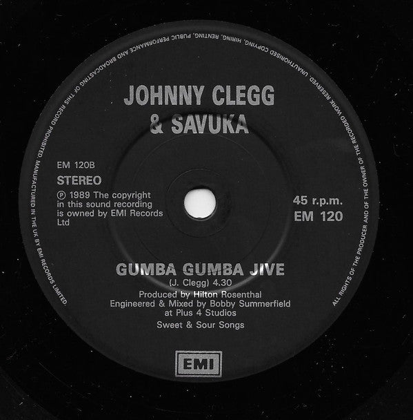 Johnny Clegg & Savuka : Cruel, Crazy, Beautiful World (7")