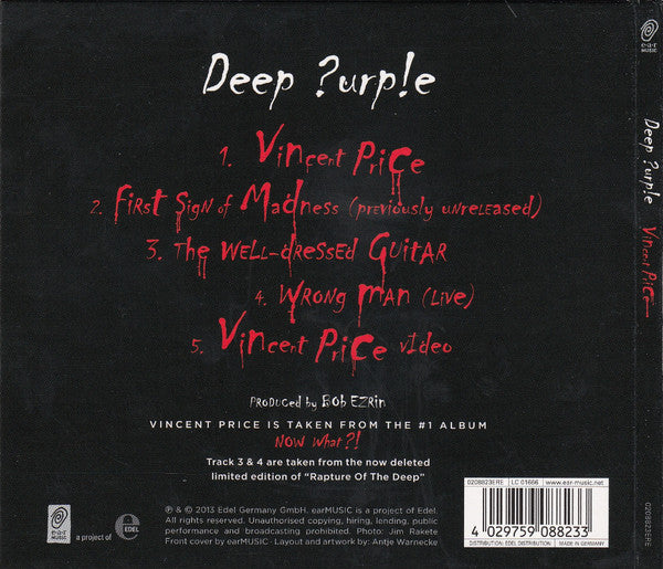 Deep Purple : Vincent Price (CD, Maxi, Enh, Dig)