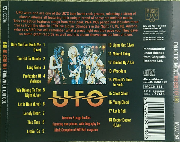 UFO (5) : Too Hot To Handle-The Best Of (CD, Album, Comp)