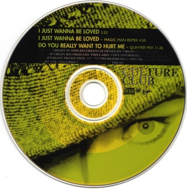 Culture Club : I Just Wanna Be Loved (CD, Single)