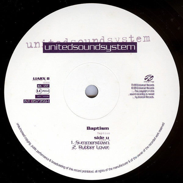 Unitedsoundsystem* : Baptism (12")