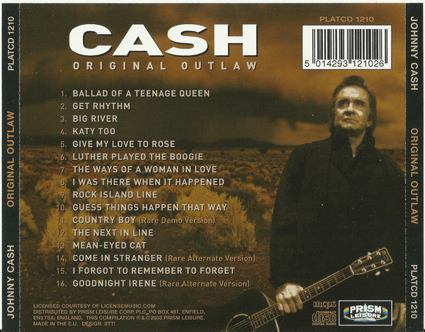 Johnny Cash : Original Outlaw (CD, Comp)