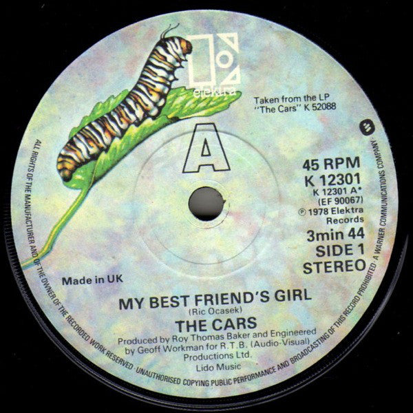 The Cars : My Best Friend's Girl (7", Single)