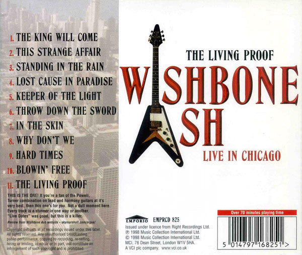 Wishbone Ash : The Living Proof, Live In Chicago (CD, Album)