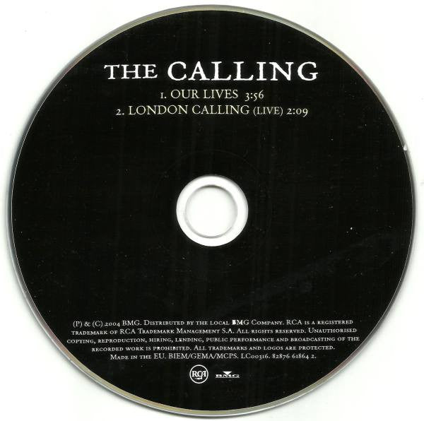 The Calling : Our Lives (CD, Single)