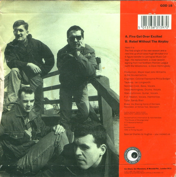 The Housemartins : Five Get Over Excited (7", Single, Sil)