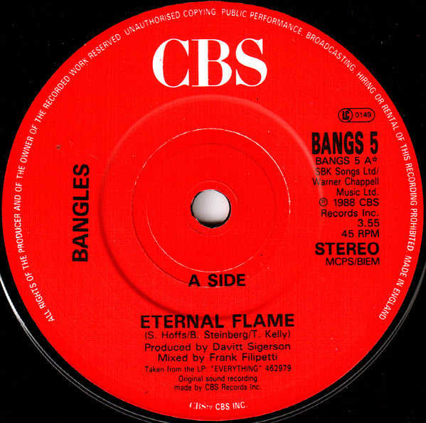 Bangles : Eternal Flame (7", Single)