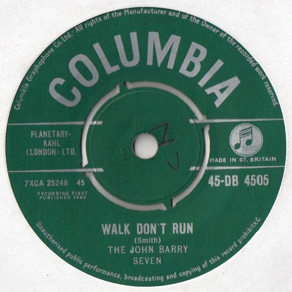 The John Barry Seven : Walk Don't Run (7", Single)