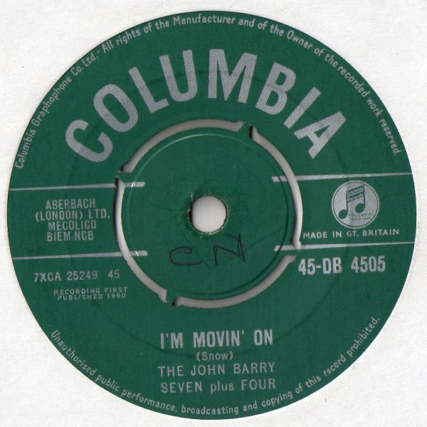 The John Barry Seven : Walk Don't Run (7", Single)