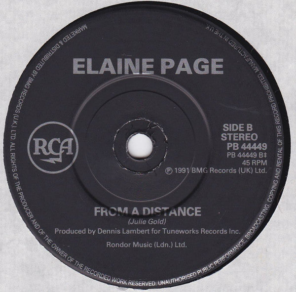 Elaine Paige : Well Almost (7", Single)