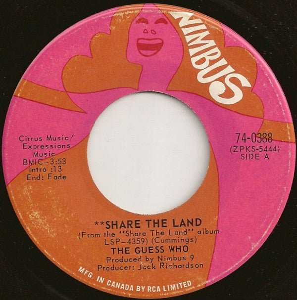 The Guess Who : Share The Land / Bus Rider (7", Single)