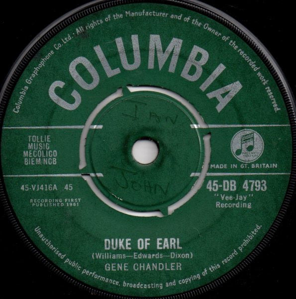 Gene Chandler : Duke Of Earl (7")