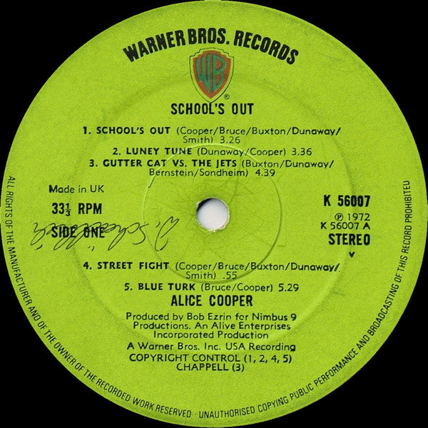 Alice Cooper : School's Out (LP, Album)
