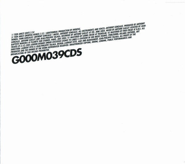 M83 : Teen Angst (CD, Single)