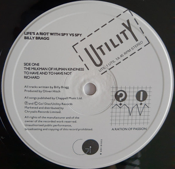 Billy Bragg : Life's A Riot With Spy Vs Spy (12", Album)