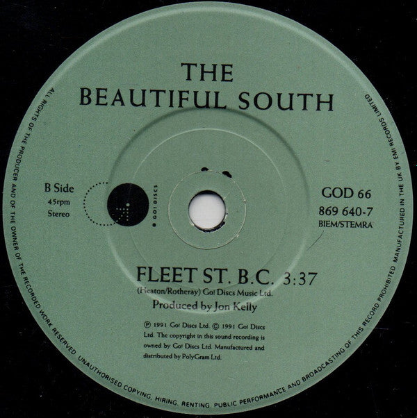 The Beautiful South : Old Red Eyes Is Back (7", Single, Pap)