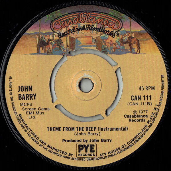 Donna Summer / John Barry : Down Deep Inside (Theme From The Deep) / Theme From The Deep (Instrumental) (7", Single, Pus)