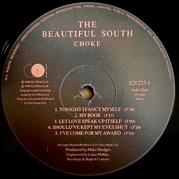 The Beautiful South : Choke (LP, Album)