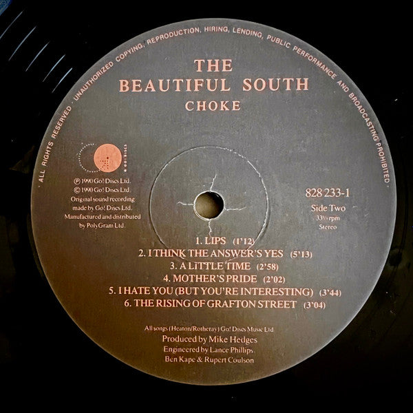 The Beautiful South : Choke (LP, Album)