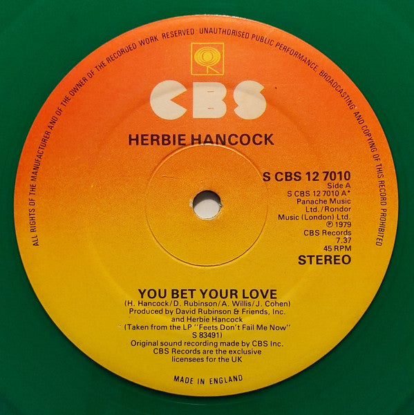 Herbie Hancock : You Bet Your Love (12", Single, Ltd, Gre)