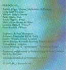 King Crimson : In The Wake Of Poseidon (CD, Album, RE)