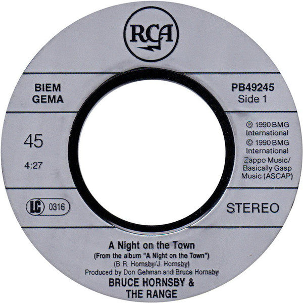 Bruce Hornsby And The Range : A Night On The Town (7", Single)