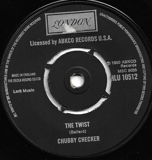 Chubby Checker : Let's Twist Again (7", Single, RE)