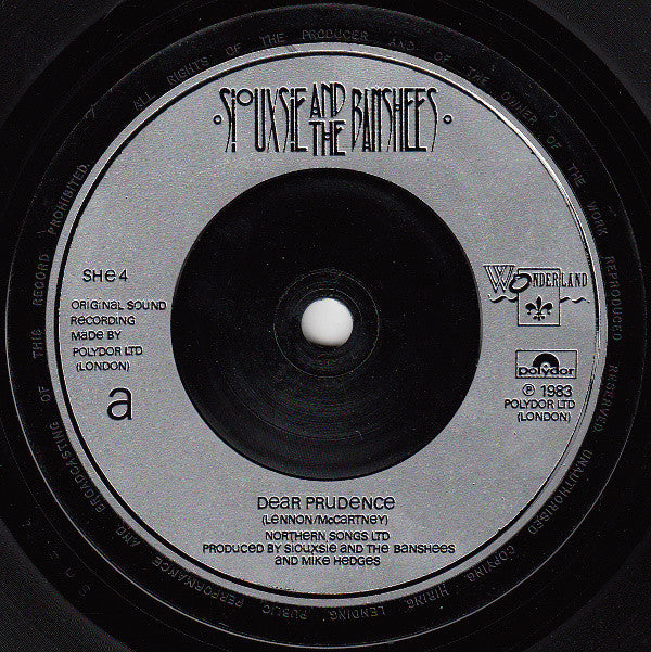 Siouxsie & The Banshees : Dear Prudence (7", Single, Sil)