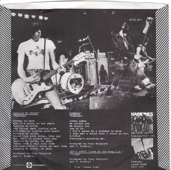 Ramones : Swallow My Pride / Pinhead (7", Single)