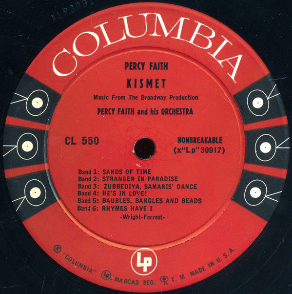 Percy Faith & His Orchestra : Kismet (LP, Album, Mono)