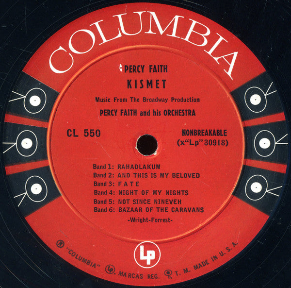 Percy Faith & His Orchestra : Kismet (LP, Album, Mono)