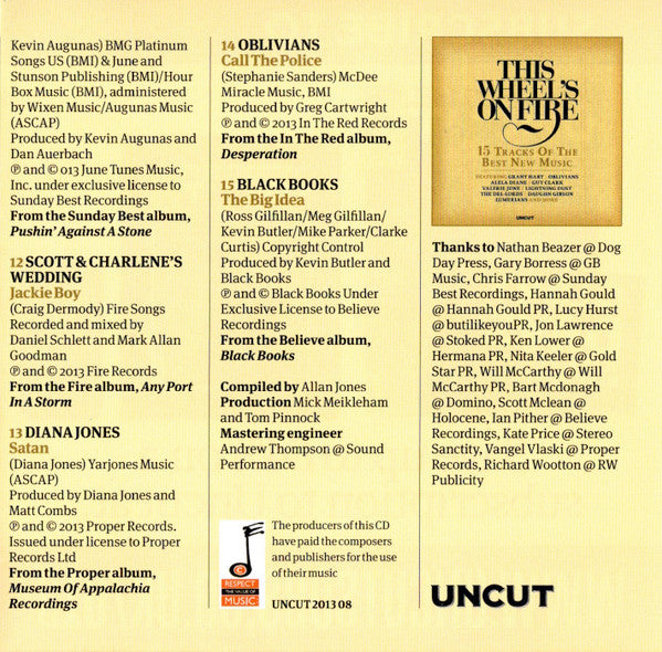 Various : This Wheel's On Fire (15 Tracks Of The Best New Music) (CD, Comp, Jew)