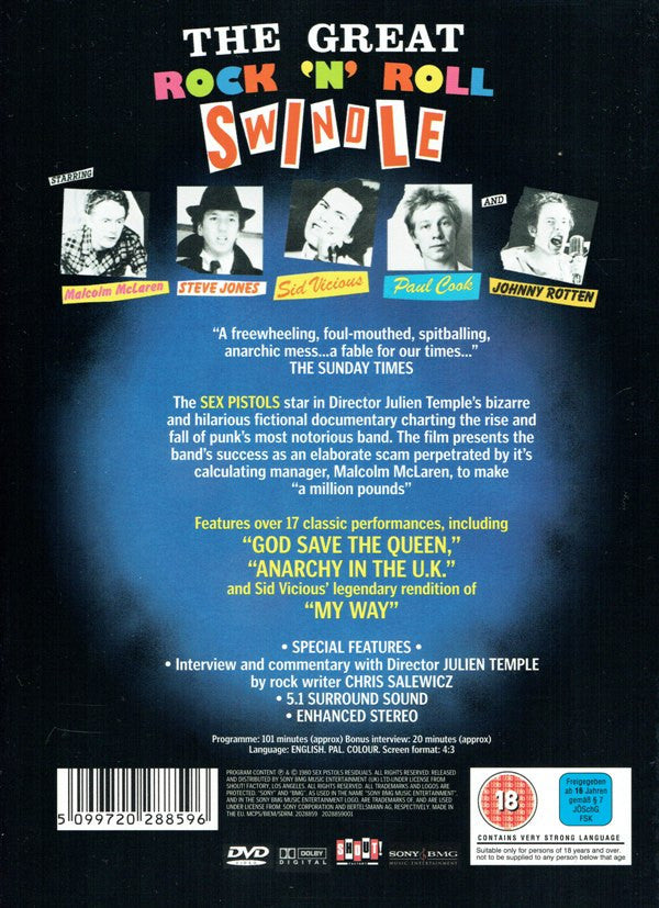 Sex Pistols : The Great Rock 'N' Roll Swindle (DVD-V, Ltd, Multichannel, PAL)