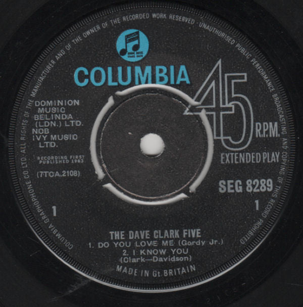 The Dave Clark Five : The Dave Clark Five (7", EP, Mono)