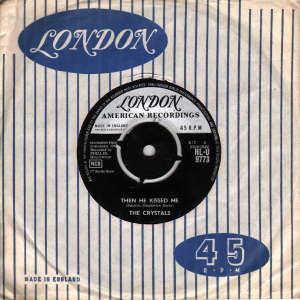 The Crystals : Then He Kissed Me (7", Single)