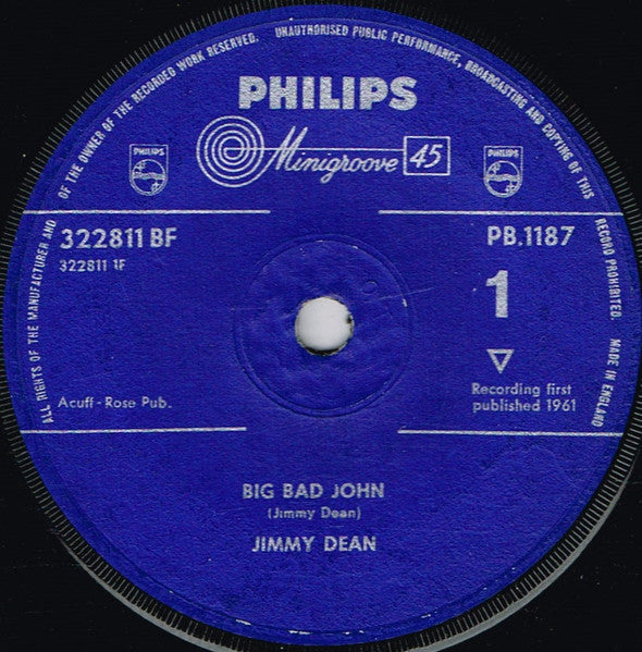 Jimmy Dean : Big Bad John (7", Single, Sol)