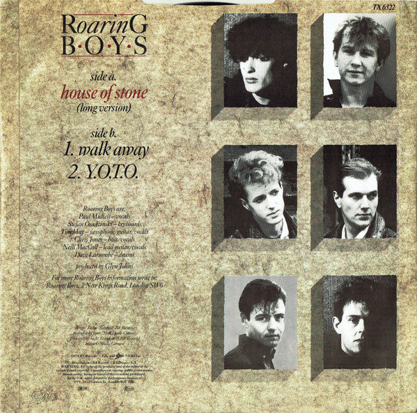 Roaring Boys : House Of Stone (Long Version) (12")